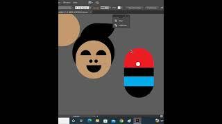 How to make cartoon character in illustrator cc.#shorts# cartoon make,   SJB learning 21, .