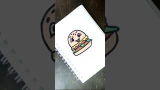  How to draw Burger | ️️ Burger Easy Drawing and Sketch Idea #burger #drawing #sketch