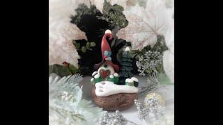 Polymer Clay Holiday Holly House Demonstration