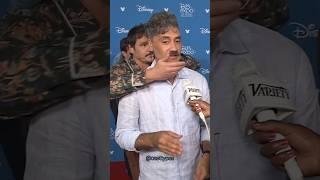 Pedro Pascal being CHAOTIC with Taika #themandalorian #starwars #tlou #pedropascal #daddy #shorts