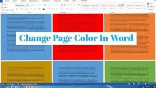 How To Different Color For Each Page In Microsoft Word | Change Word Page Colour