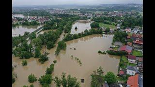 Hochwasser im Schussental - Aufnahmen mit der Drohne