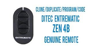 How to clone/duplicate/program/code a 4B Ditec Entrematic Zen Genuine Remote