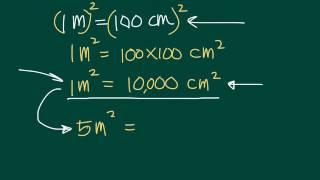 Conversion of Units- Square Centimeters to Square Meters and Square Meters to Square Centimeters