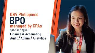 D&V Philippines | BPO | Finance & Accounting, Audit, Admin, Analytics