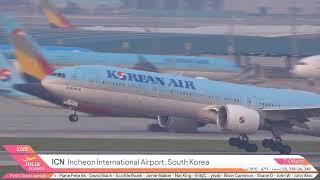  Friday NIGHT LIVE HEAVY HEAVEN Seoul Plane Spotting on Julia Flights + ATC