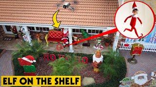 DRONE CATCHES ELF ON THE SHELF MOVING BEFORE CHRISTMAS IN REAL LIFE!