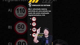 Simulado DETRAN - classificação das vias #detran #autoescola #cnh #legislaçãodetrânsito #placas