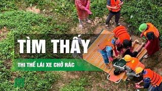 Tìm thấy một thi thể vụ xe tải chở rác rơi khỏi cầu treo, cách hiện trường 7km| VTC14