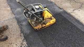 Compacting Asphalt During Infrared Repair Process