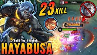 23 Kills!! Best Hayabusa One Hit Build and Emblem!! - Build Top 1 Global Hayabusa ~ MLBB