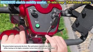 MOVEMAGIC 25 Mile Range Lithium Electric Mobility Scooter