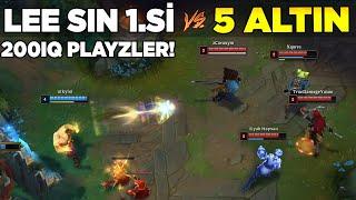 NEFESSİZ İZLEYECEKSİNİZ? LEE SIN  1.Sİ VS 5 GOLD! 1v5 YAPABİLİR Mİ?