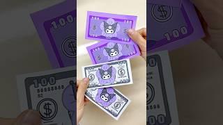 KUROMİ WALLET FOR THE PAPER. #craft #diy #kuromi #kids