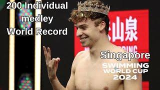 Leon Marchand 200m Individual Medley, Singapore, World Record