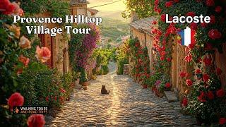 Lacoste FRANCE - French Village Tour - Beautiful Medieval Villages in France - 4k video walk