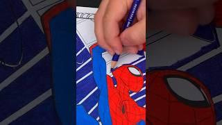 Coloring Spider-Man ️ #coloring #marvel #spiderman