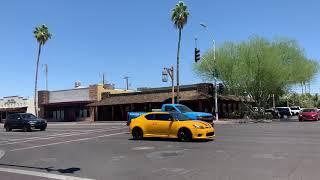 Day tour in Scottsdale Arizona. Driving Old town and Scottsdale Road