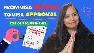 From Visa Refusal To Visa Approval bound for Poland (Unemployed) List of Requirements 2024