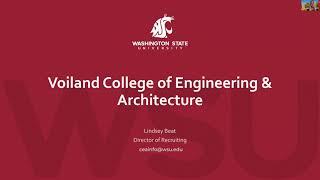 Admission Information for Future Voiland College of Engineering and Architecture Students