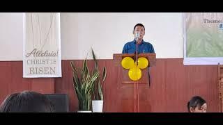 Mr. Sylvester KC Makiureiyang addressing SBC 2025 Inaugural Ceremony/SHCC-TML-HQ/15th June Sunday