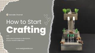 DIY Cement Crafting | Concrete Water Fountain with PVC Pipes | Tabletop Waterfall Fountain