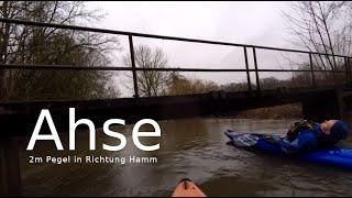 Hochwasser auf der Ahse, Hamm ~200cm - Kleinfluss Kajak