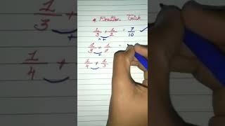 Maths | Maths Shorts | Fraction Trick - when numerator are 1 | Fraction | Subscribe my channel |