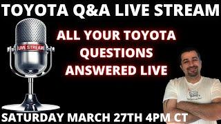 Toyota and Lexus Q&A Livestream