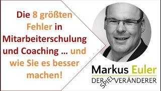 Die acht größten Fehler in Mitarbeiterschulung und Coaching - und wie Sie es besser machen.