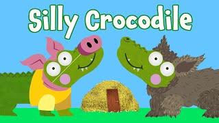 Three Little Pigs 1 | Silly Crocodile Fairy Tales & Bedtime Stories for Kids