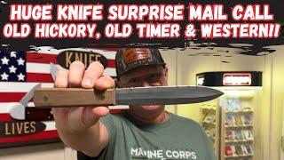 Huge Knife Surprise Mail Call!  Old Hickory, Old Timer, & Western