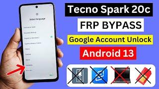 Tecno Spark 20c FRP Bypass Without Pc 2024 | Tecno (BG7) Google Account Bypass Android 13