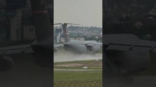 Spectacular C-5M Super Galaxy Takeoff at Stuttgart Airport