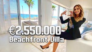 Beachfront LUXURY VILLA Tour with SPA, Gym, Tennis Court &Business Hub Access in Costa del Sol,Spain