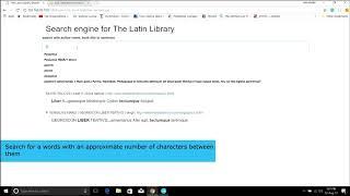 searches in the latin search engine