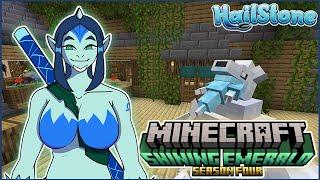 [LIVE] Local Mermaid attempts to Build a House - Minecraft Shining Emerald