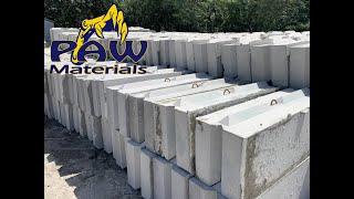 PAW Materials Precast Concrete Bin Block Program, Material Bins, Retaining Walls, Tent Anchors