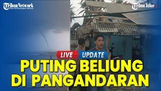 NGERI! ANGIN PUTING BELIUNG Terjang Kampung Turis Pangandaran, Atap Warung Kartiwi Ikut Terbang