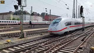 4K: 1 stunde Züge am Hauptbahnhof Frankfurt,Munchen,Würzburg ICE ID züge,Güterzuge, Trains in Europe