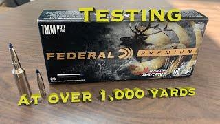 Testing 7mm PRC Federal Terminal Ascent at over 1,000 yards