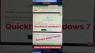 Quickheal windows 7 sp1 install