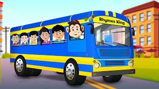 The Wheels on the Bus Song | Monkey Verson Nursery Rhymes & Kids Songs