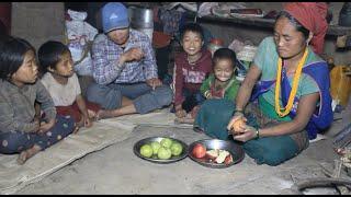 Myvillage official videos EP 602 || First time eating apple by village family