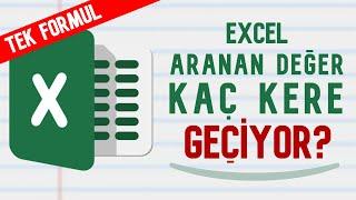 Excel Aranan Değerden Kaç Tane Var ve Tablo Olarak Biçimlendirme