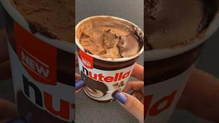 New Nutella Ice Cream #yummy #satisfying #shorts