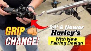 24 & Newer Harley-How To Install Hand Grips & Remove The Control Housings