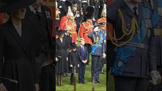 Oh wow! Prince George, princess Charlotte, and their parents on Elizabeth funeral service.