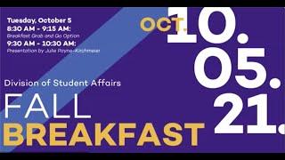 Northwestern Student Affairs 2021 Fall Breakfast