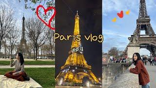 [퇴사 후 파리여행  - Paris vlog ep.4] 파리에서 에펠탑 뽀개기,에펠탑 뷰 포토존 추천해요, 파리 최애 맛집 찾음 (골리 기준), 파리야경 추천